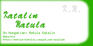 katalin matula business card